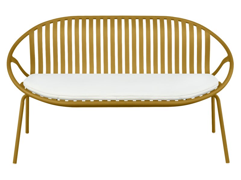 Диван садовый Филлис Рогожка Белый/Желтый