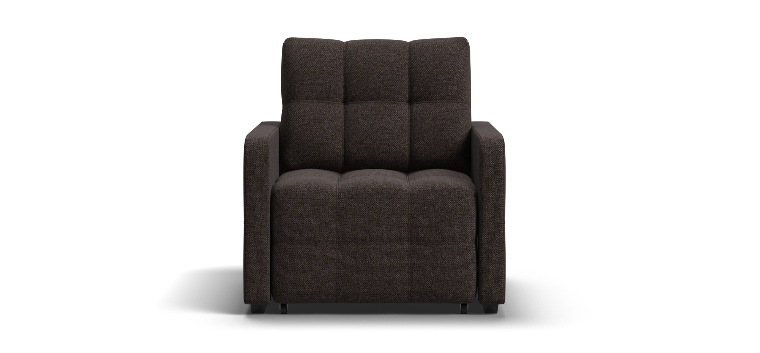 Кресло-кровать Денди Слим Рогожка Мальмо шоколад