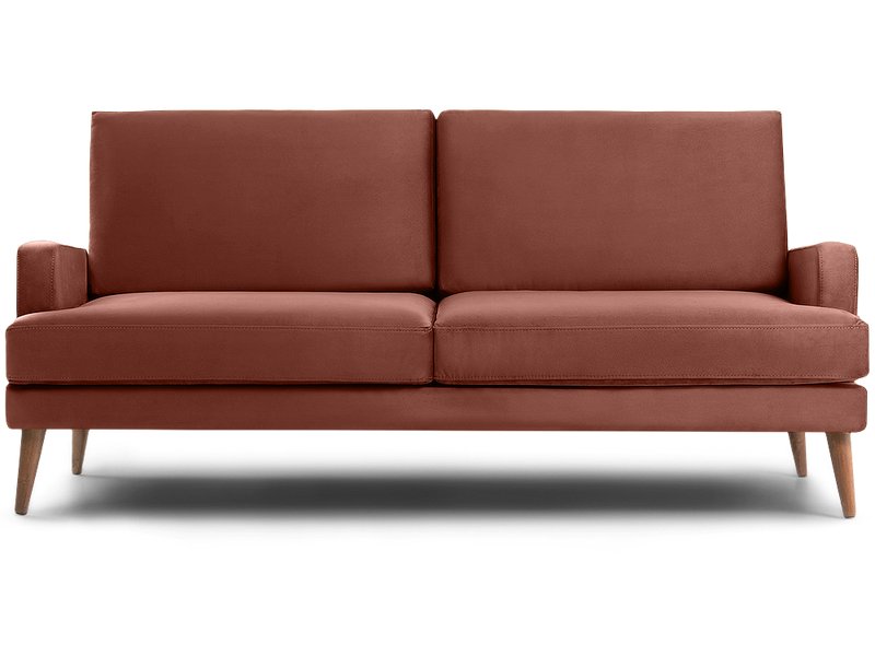 Диван прямой Хевит Велюр Терракотовый