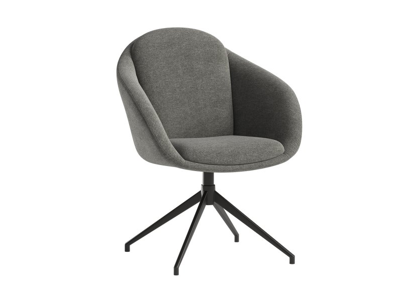 Стул Гамбл Рогожка Графитовый/Черный