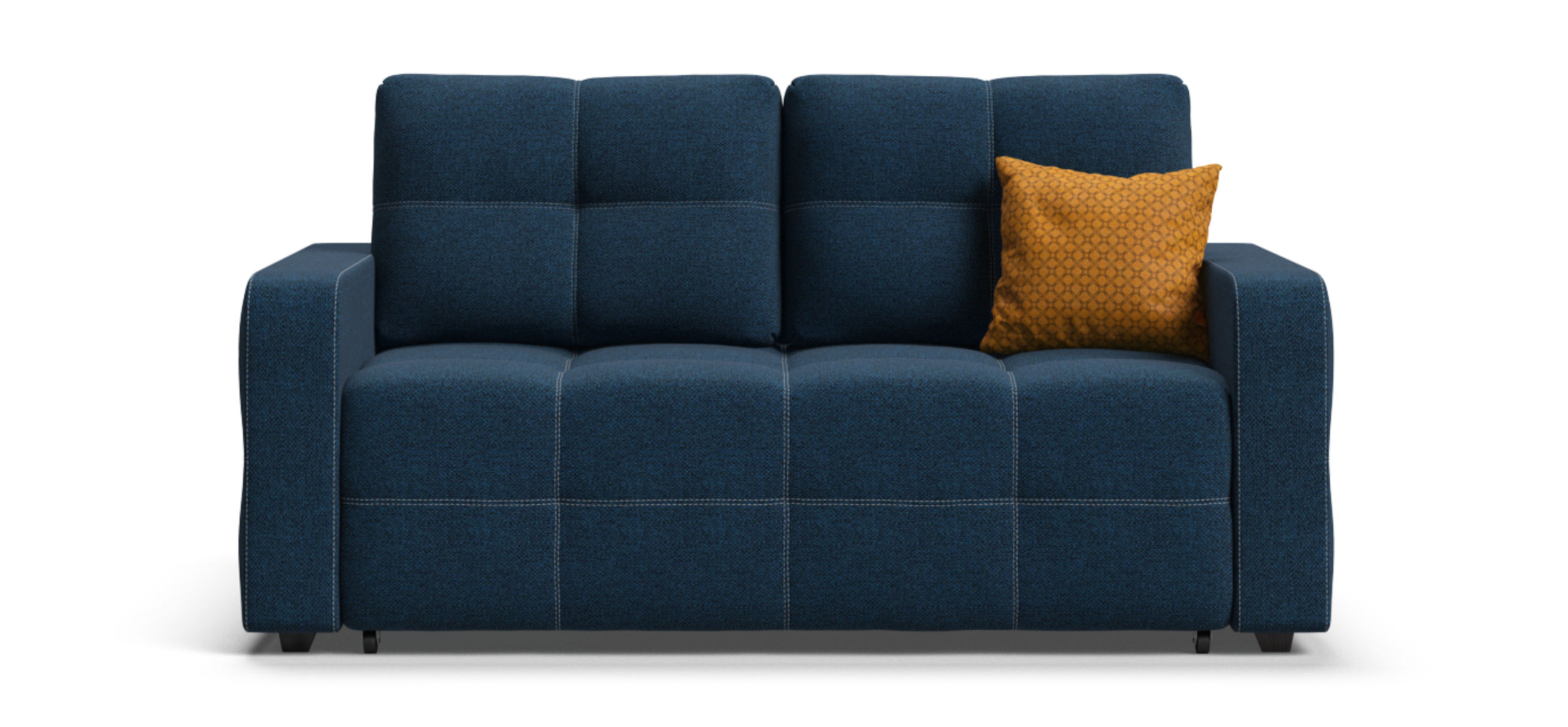 Диван Денди двухместный Рогожка Мальмо синий