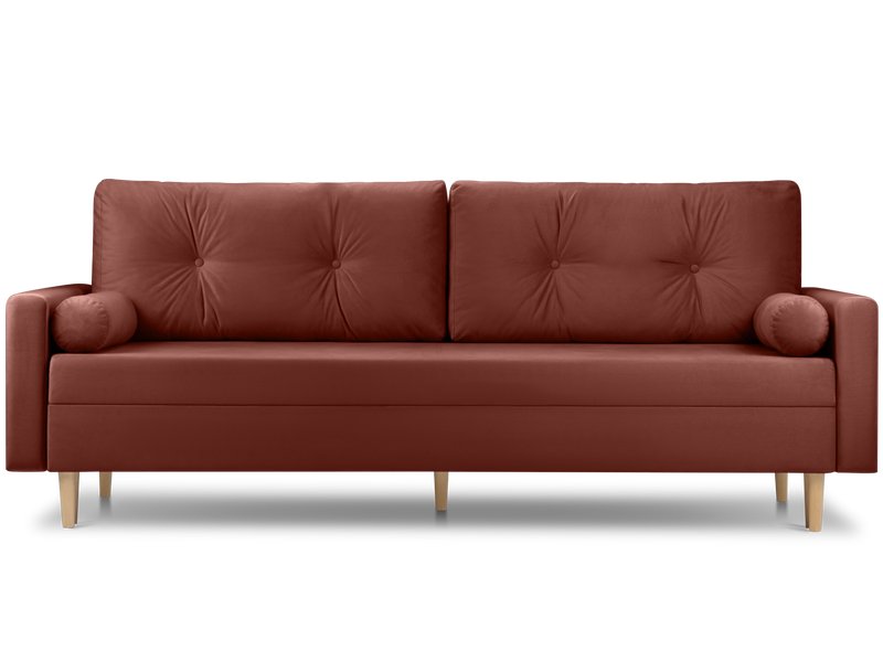 Диван прямой Нумо Велюр Терракотовый