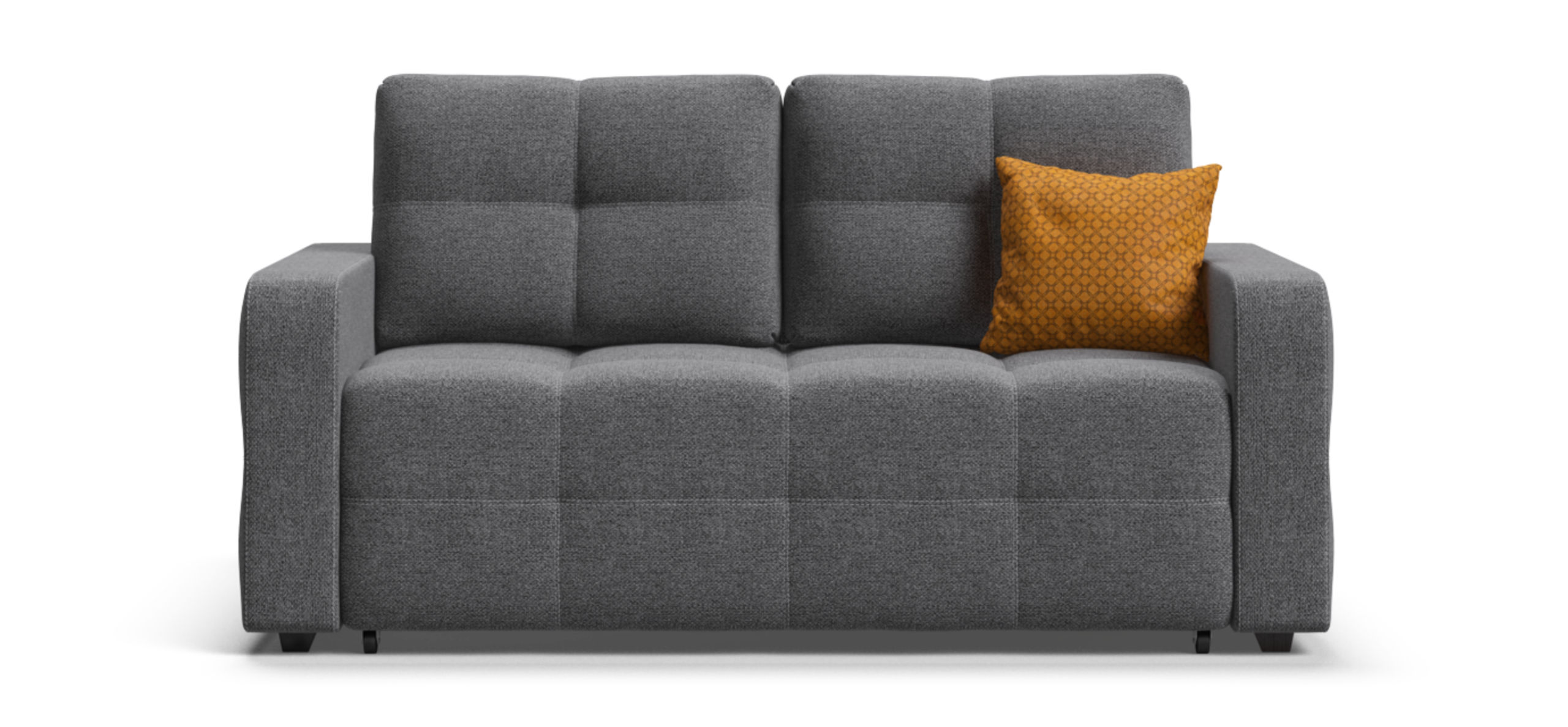 Диван Денди двухместный Рогожка Мальмо серый