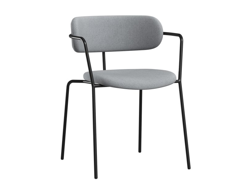 Стул Вайлер Рогожка Серый/Черный