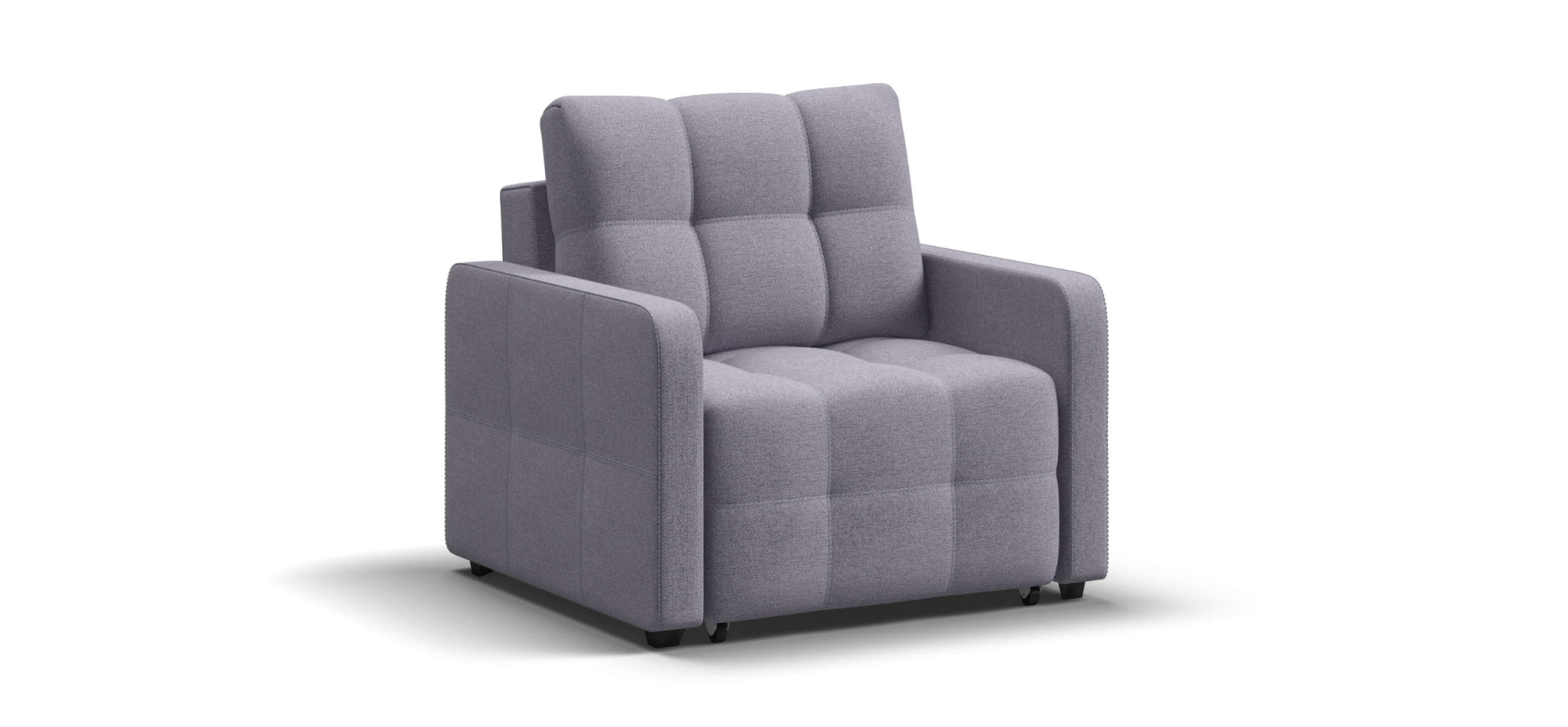 Кресло-кровать Денди Слим Рогожка Мальмо платина