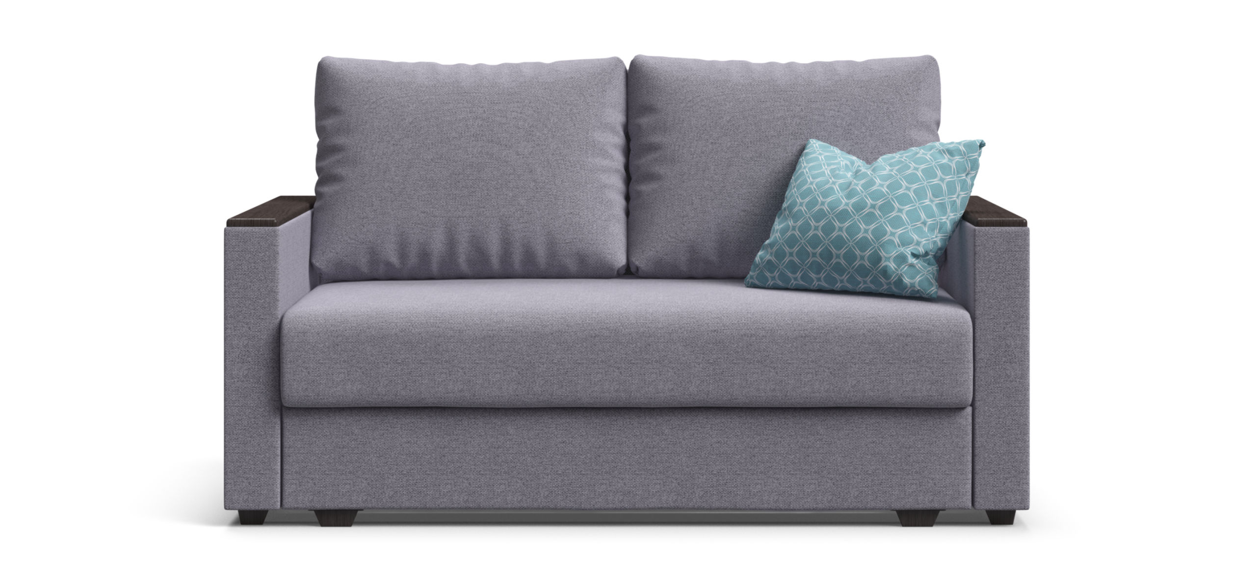 Диван Атланта двухместный Рогожка Мальмо платина