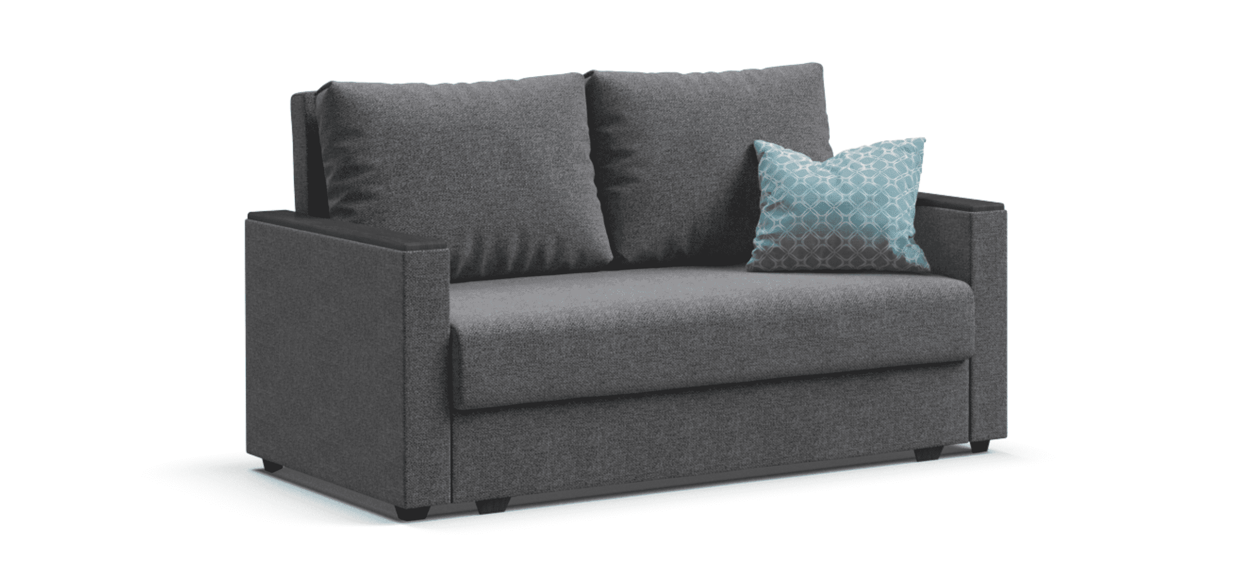 Диван Атланта двухместный Рогожка Мальмо серый