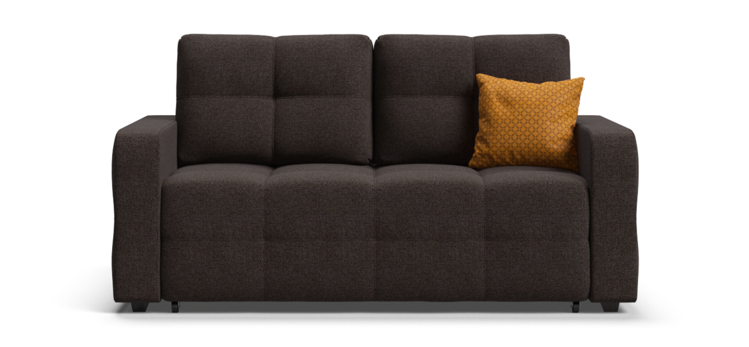 Диван Денди двухместный Рогожка Мальмо шоколад