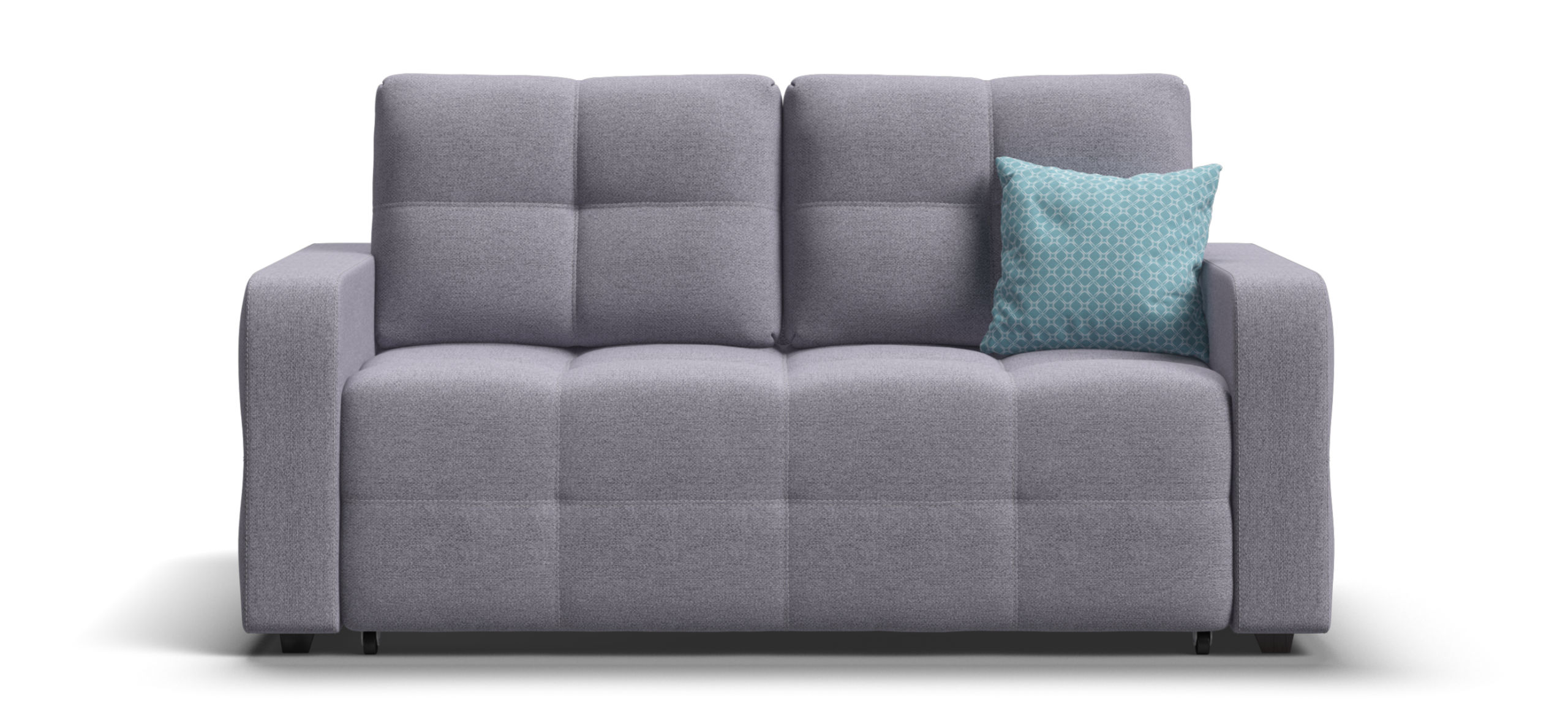 Диван Денди двухместный Рогожка Мальмо платина