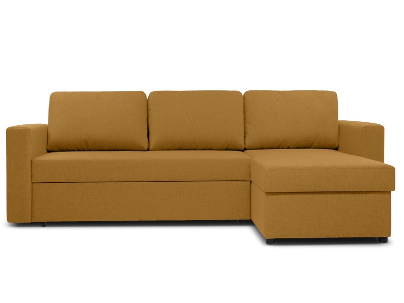 Диван угловой Порту Рогожка Желтый