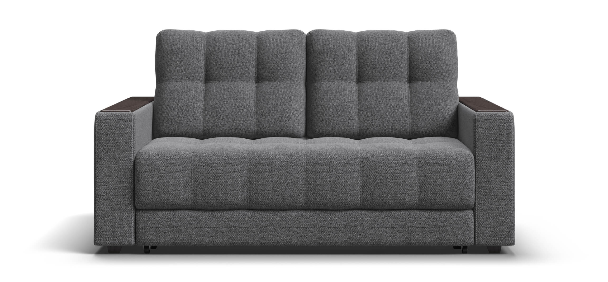 Диван Босс двухместный Рогожка Мальмо серый