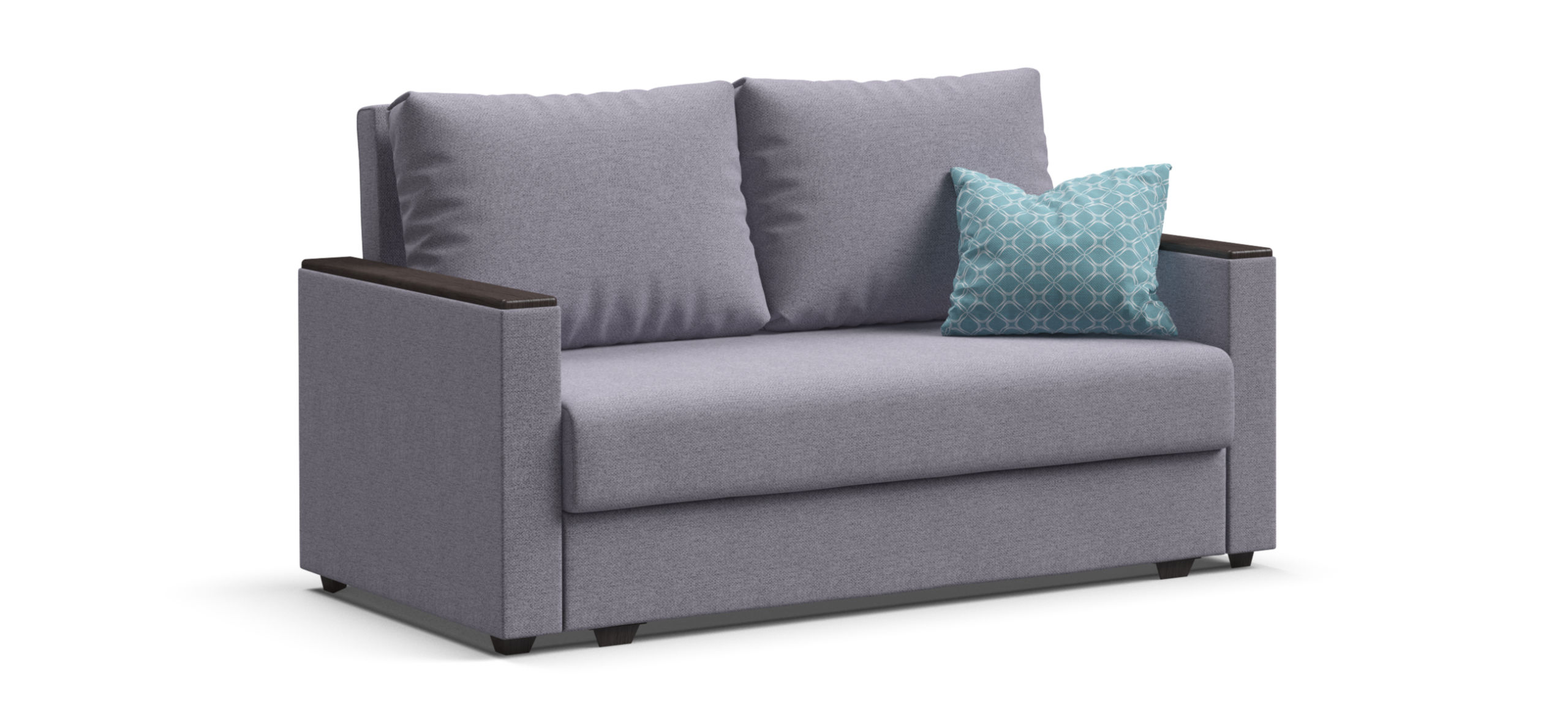 Диван Атланта двухместный Рогожка Мальмо платина