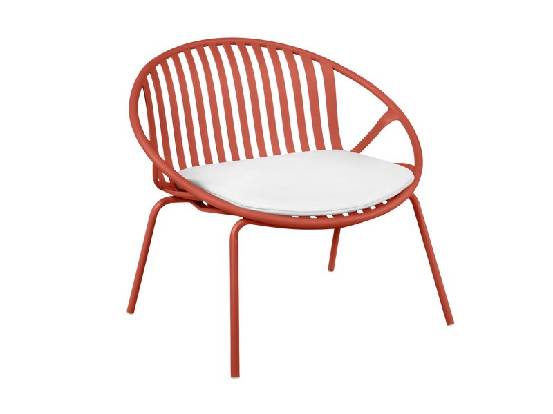 Кресло Филлис Рогожка Белый/Терракотовый