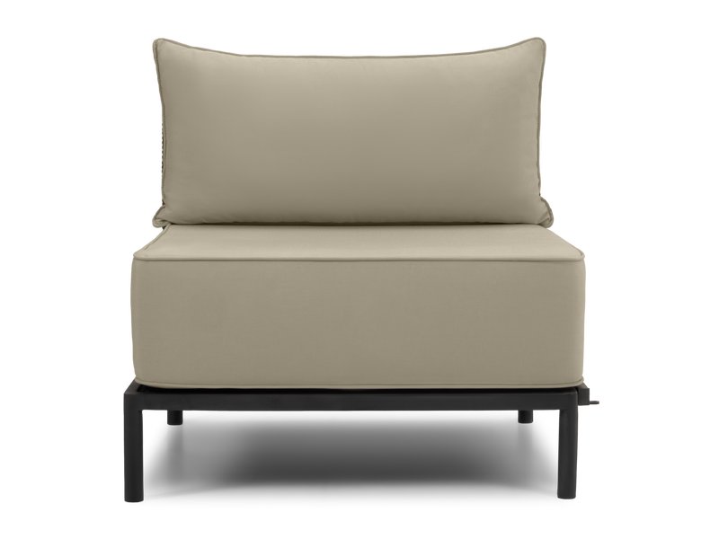 Кресло Лео-1 Рогожка Бежевый/Черный